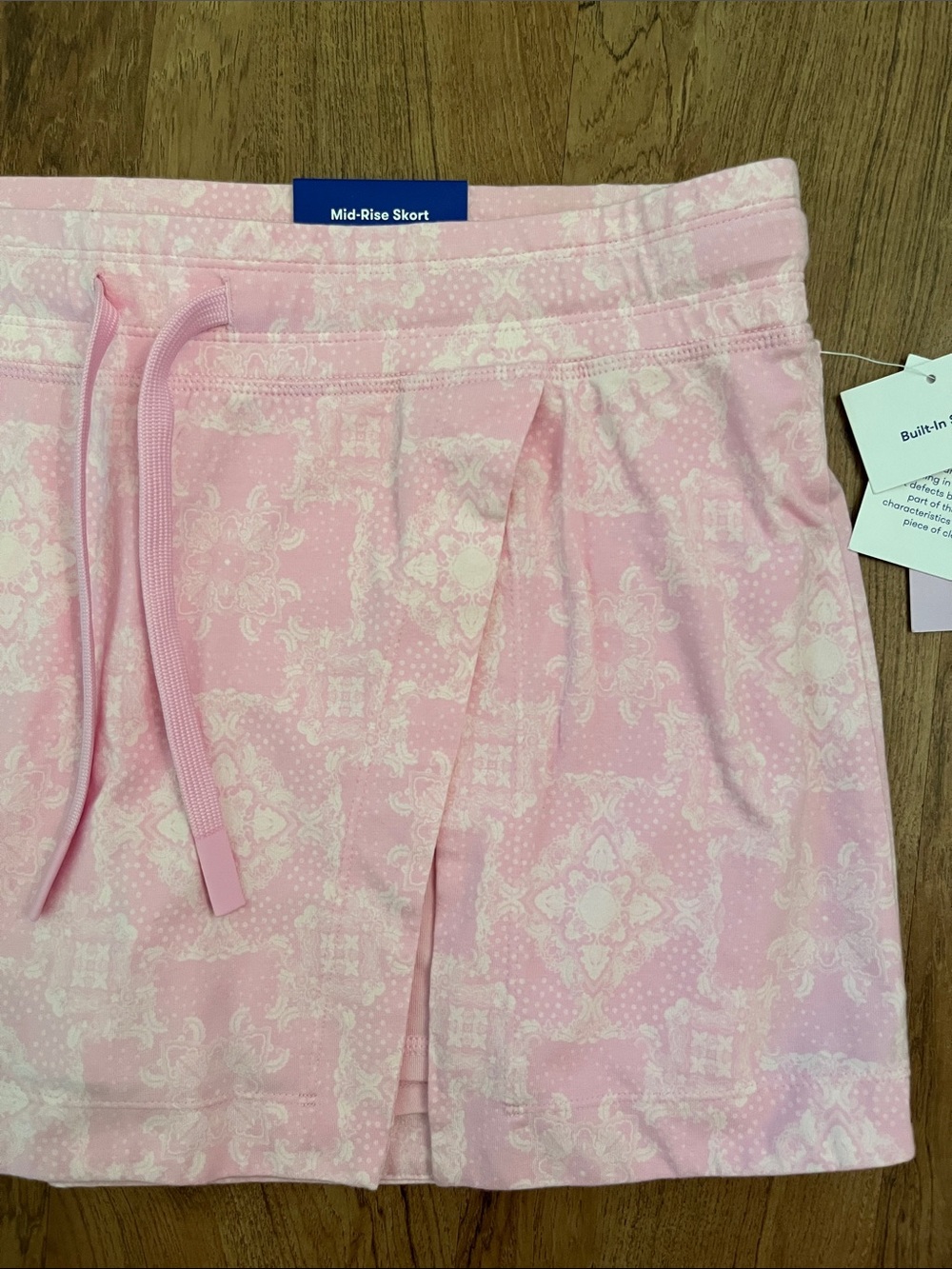 NWT JoyLab Washed Jersey Slit Skort Pink Bandana Print - Picture 6 of 14